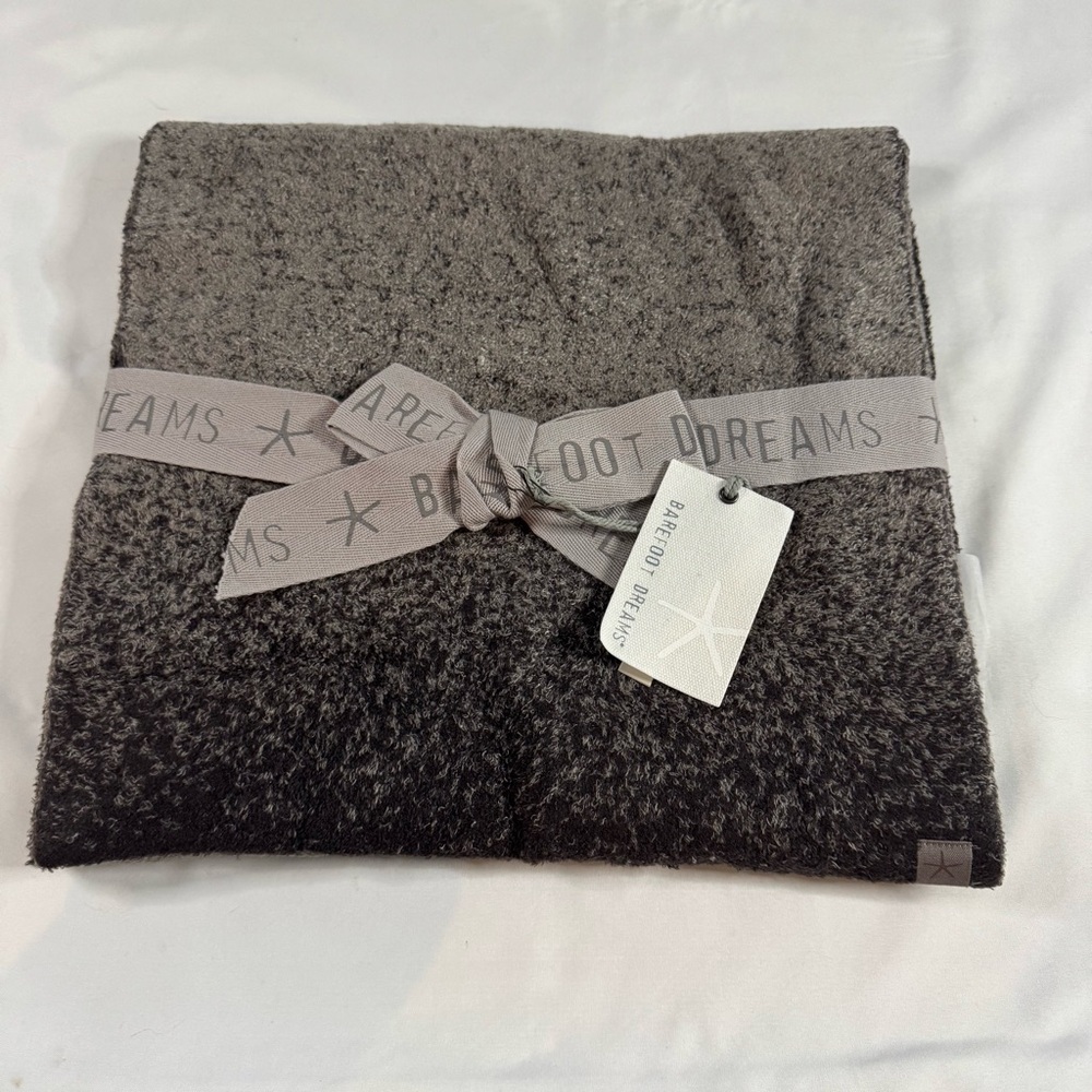 NWT Barefoot Dreams CozyChic Lite Confetti Scarf Grey Brown Luxury Giftable